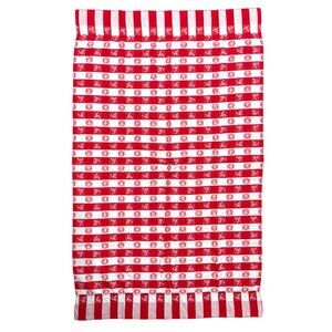 Vintage Red & White Gingham Checked Picnic Tablecloth Dutch Boy & Windmill Motif